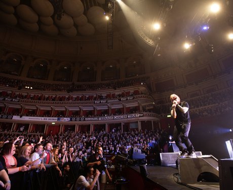Ed Sheeran performing at the Albert Hall