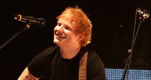 Ed Sheeran performing for Teenage cancer Trust