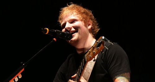 Ed Sheeran performing for Teenage cancer Trust