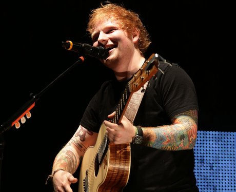 Ed Sheeran performing for Teenage Cancer Trust