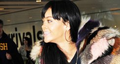 Rihanna at Heathrow airport