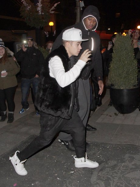 Justin Bieber pictured leaving his hotel in Toront