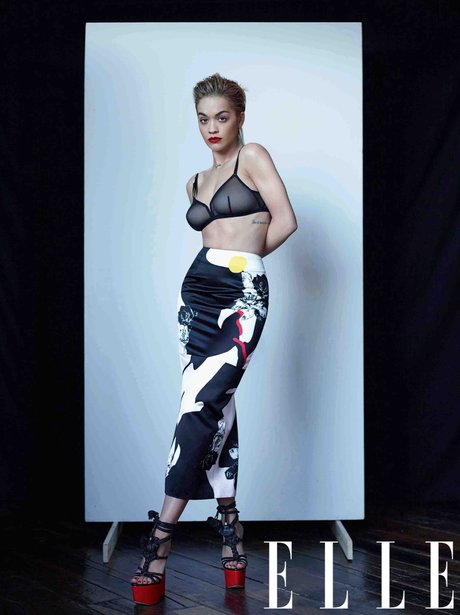 Rita Ora poses inside ELLE Magazine 2014