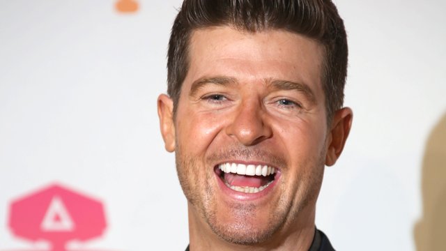 Robin Thicke laughing