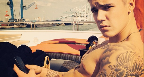 Justin Bieber Topless Instagram