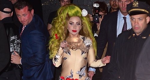 Lady Gaga wearing a bodysuit