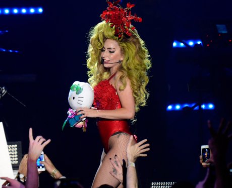 Lady Gaga performs on stage at Roseland Ballroom