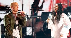 Rihanna and Eminem perform at the MTV Movie Awards