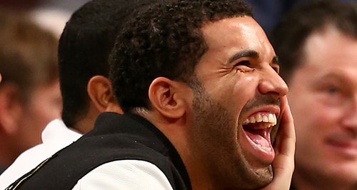 Drake laughing at Basketball