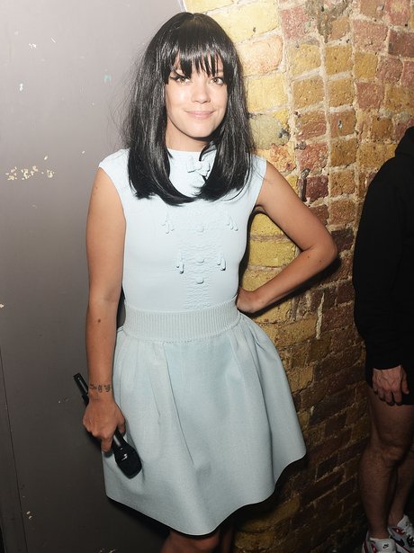 Lily Allen backstage at G-A-Y