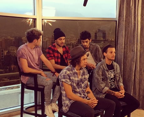 One Direction doing an interview