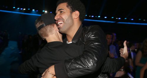 Drake Hugs Justin Bieber