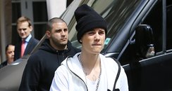 Justin Bieber leaving his hotel