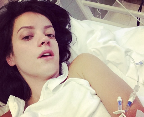 Lily Allen in hospital