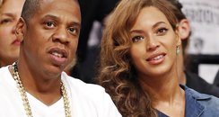 Jay Z and Beyonce at the basketball