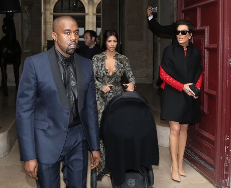 Kanye West and Kim kardashian 
