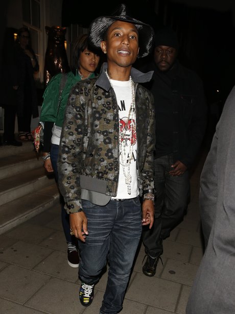 Pharrell having dinner in London