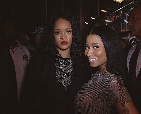 Nicki Minaj and Rihanna backstage at Summer Jam