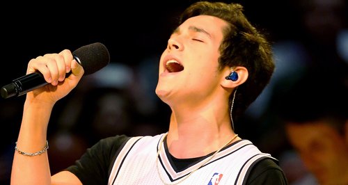 Austin Mahone peforms live at the 2014 NBA Finals 