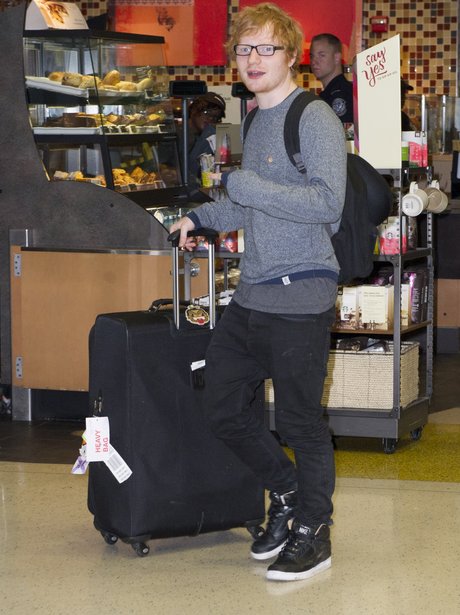 Ed Sheeran at the airport