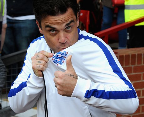 Robbie Williams at Soccer Aid 2014