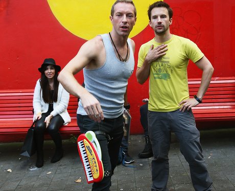 Coldplay shooting a filmclip