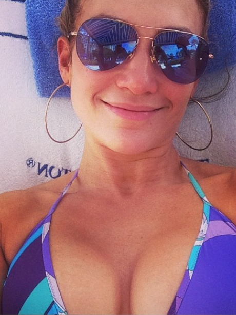 Jennifer Lopez wearing a bikini