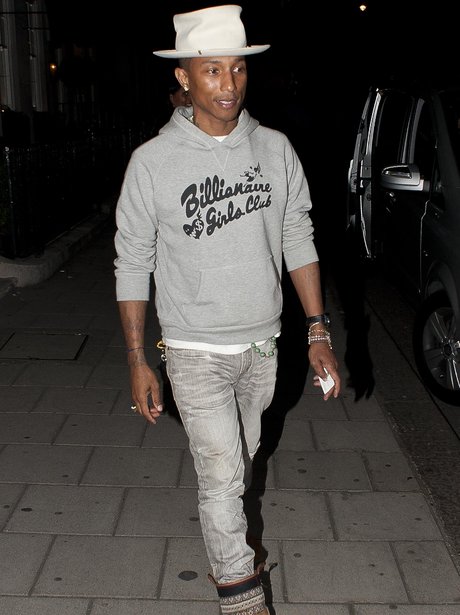 Pharrell out for dinner in London