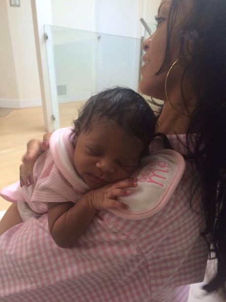 Rihanna with her niece 