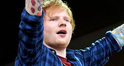 Ed Sheeran performs at Glastonbury