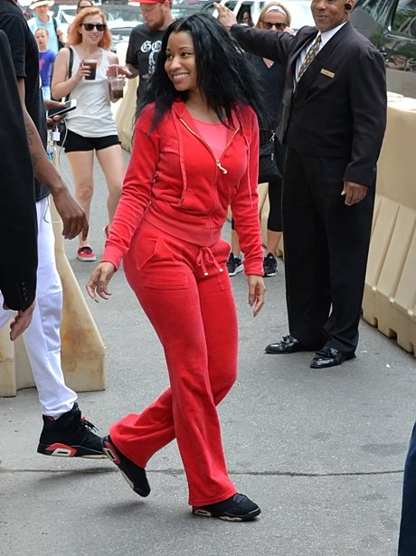 Nicki Minaj wearing a tracksuit