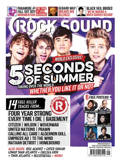 5SOS cover Rock Sound Magazine