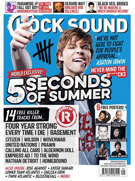 5SOS cover Rock Sound Magazine