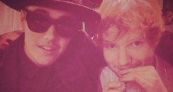 Justin Bieber and Ed Sheeran