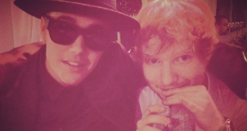 Justin Bieber and Ed Sheeran