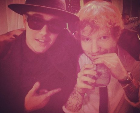 Justin Bieber and Ed Sheeran