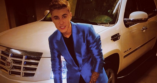 Justin Bieber suited and booted on Instagram