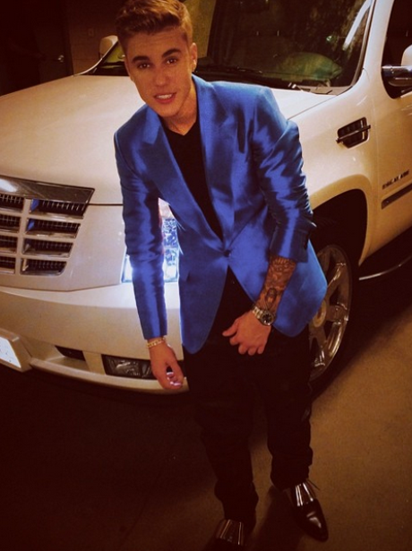 Justin Bieber suited and booted on Instagram