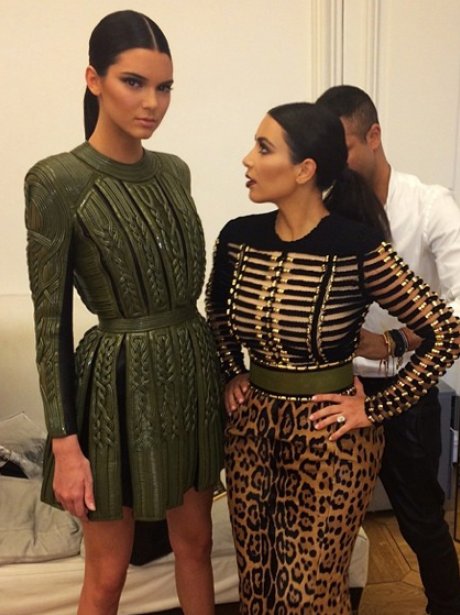 Kendal Jenner and Kim Kardashian in Paris together