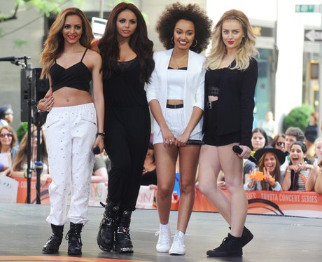 Little Mix perform in USA wearing monochrome