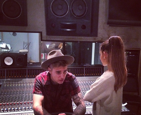 Ariana and Justin Bieber studio