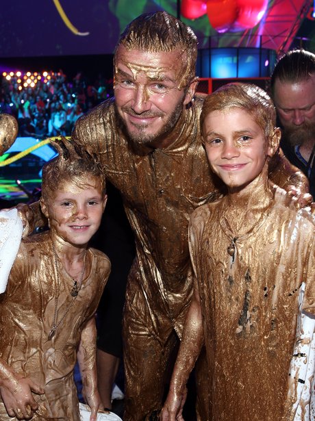 David Beckham with Cruz and Romeo at the Kids Choi