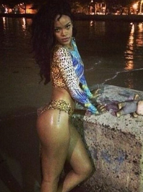 Rihanna Leopard Bikini Instagram