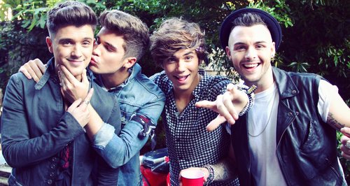 Union J on the set of 'Tonight' music video