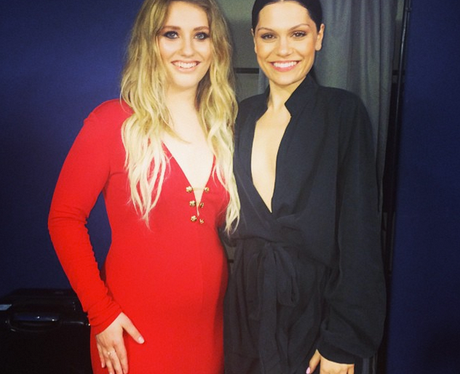 Ella Henderson and Jessie J backstage at Edinburgh