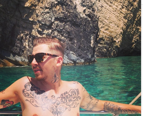 Porfessor Green on holiday
