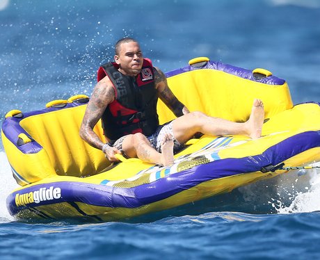 Chris Brown spotted on holiday.