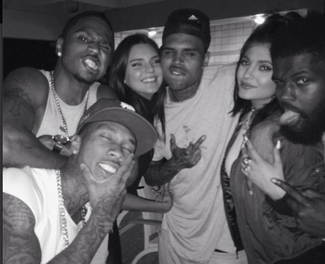 Chris Brown, Kendall and Kylie Jenner