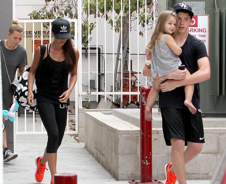 victoria Beckham, Brooklyn and Harper Gym