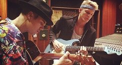 Justin Bieber Cody Simpson Recording Studio Instag